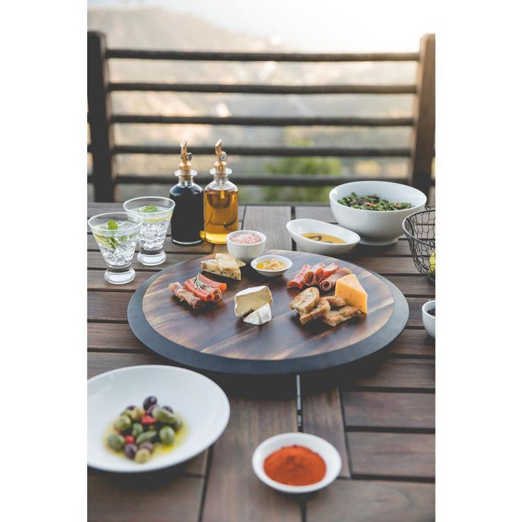Acacia Lazy Susan Serving Trey