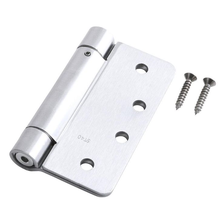 4 in. Satin Chrome 1/4 in. Radius Adjustable Spring Door Hinge