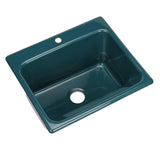 Kensington Drop-In Acrylic 25 in. 1-Hole Single Bowl Utility Sink in White - Super Arbor