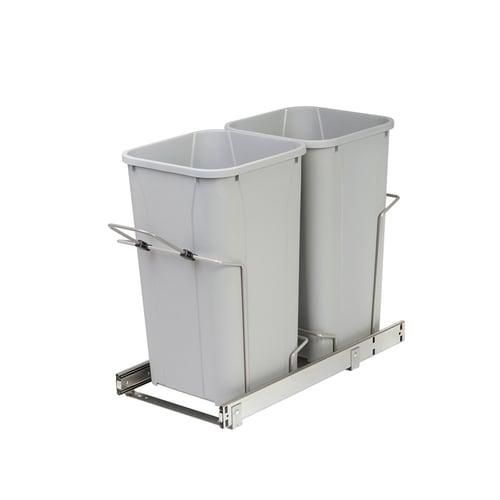 Knape & Vogt 27-Quart Plastic Pull Out Trash Can
