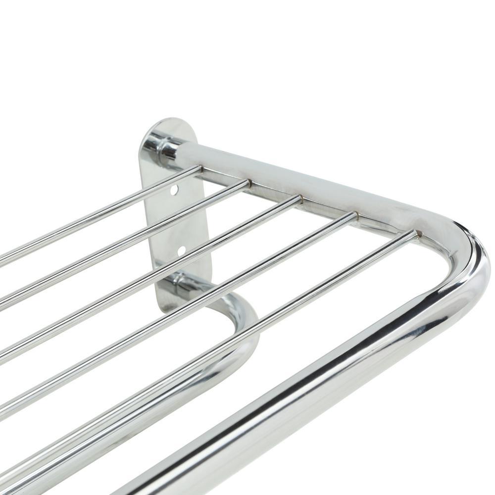 Hotel Series 25 in. W Towel Shelf in Polished Chrome - Super Arbor