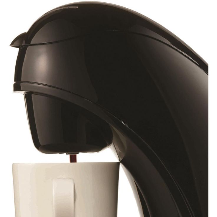 1-Cup Black Single Serve Coffee Maker with Removable Filter