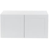 Cambridge Shaker Assembled 36x18x24.5 in. Refrigerator Wall Cabinet with 2 Soft Close Doors in White - Super Arbor
