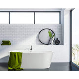 Bordeaux 59 in. Acrylic Flatbottom Freestanding Bathtub in White - Super Arbor