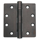 4.5 in. x 4.5 in. Bright Chrome Ball Bearing Non-Removable Pin Steel Hinge (Set of 3) - Super Arbor