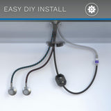 Classic Series Single-Handle Pull-Down Sprayer Kitchen Faucet in Matte Black - Super Arbor
