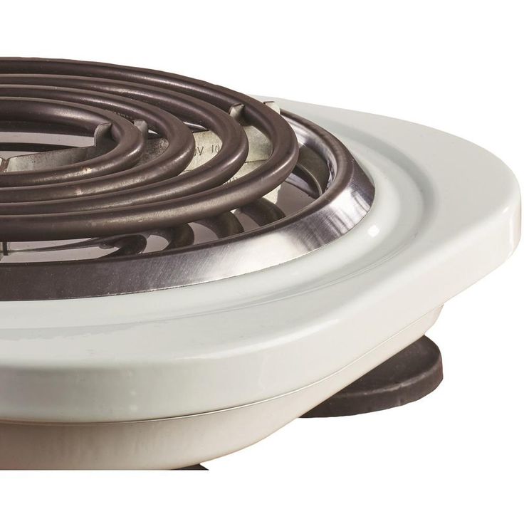 Single Burner 6.5 in. White Electric Burner
