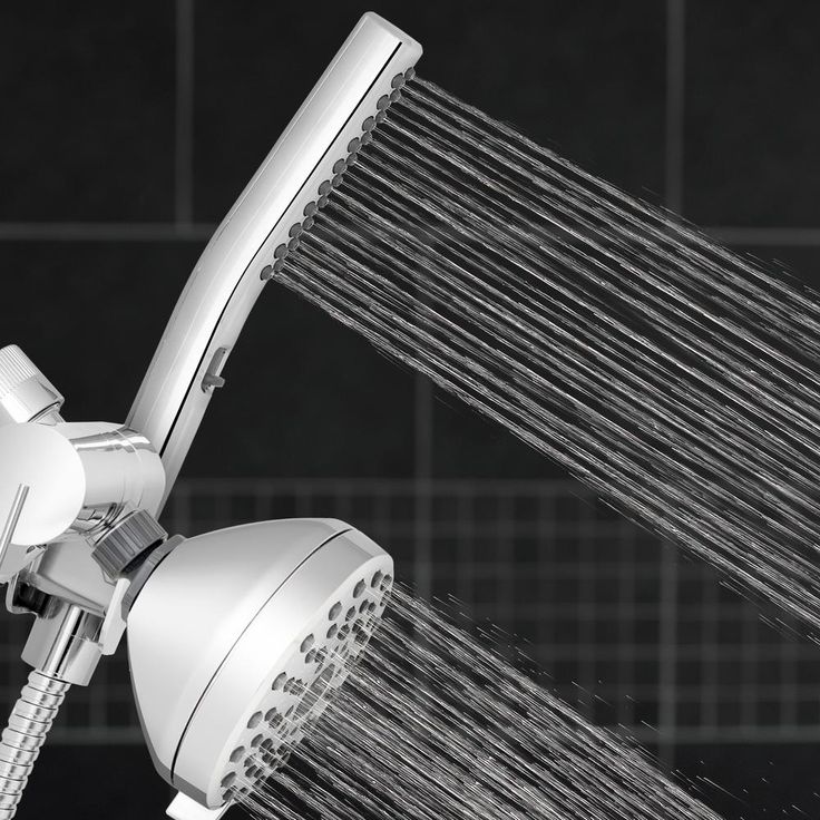 12-spray 5 in. High PressureDual Shower Head and Handheld Shower Head in Chrome
