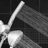 12-spray 5 in. High PressureDual Shower Head and Handheld Shower Head in Chrome