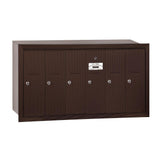 3500 Series Aluminum Recessed-Mounted Private Vertical Mailbox with 6 Doors - Super Arbor