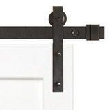 32 in. x 80 in. Shaker 2-Panel Unfinished Solid Core Primed PineWood Interior Sliding Barn Door with Bronze Hardware Kit - Super Arbor