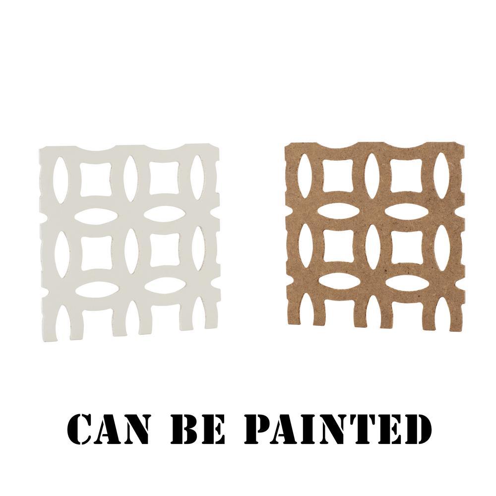 72 in. x 24 in. x 1/8 in. Unfinished Interlocking Circle Decorative Perforated Paintable MDF Screening Panel Insert - Super Arbor
