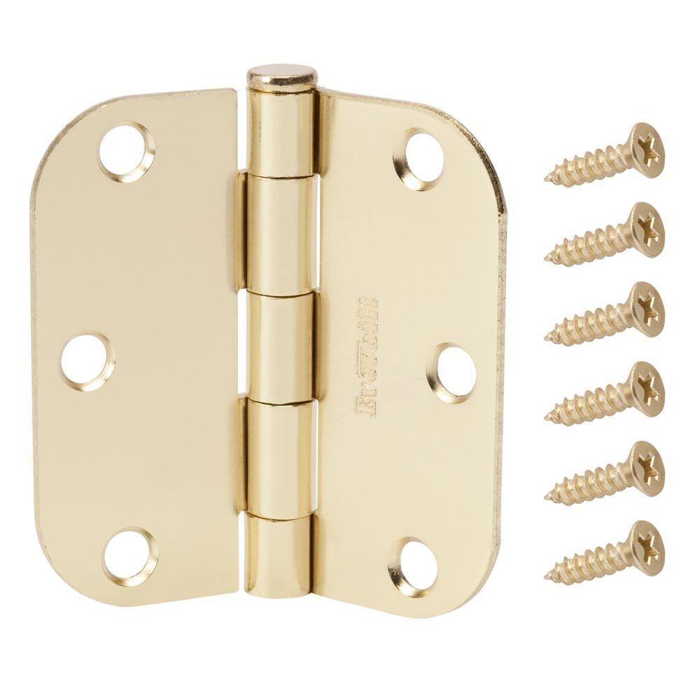 3-1/2 in. Chrome Square Corner Door Hinge - Super Arbor