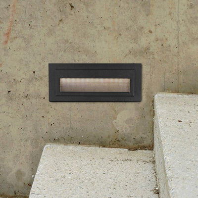 3-Watt Black Outdoor Integrated LED Step Landscape Path Light - Super Arbor