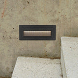 3-Watt Black Outdoor Integrated LED Step Landscape Path Light - Super Arbor