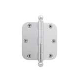 Nostalgic Warehouse 3.5 in. Antique Pewter Ball Tip Residential Hinge with 5/8 in. Radius Corners - Super Arbor
