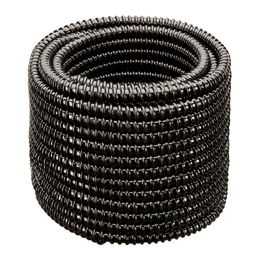 1 in. Dia x 50 ft. MM Sizing Black Non Kink, Corrugated, Flexible PVC Pond Tubing