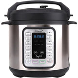 Easy Pot 6 Qt. Silver Electric Slow Cooker with LED Display
