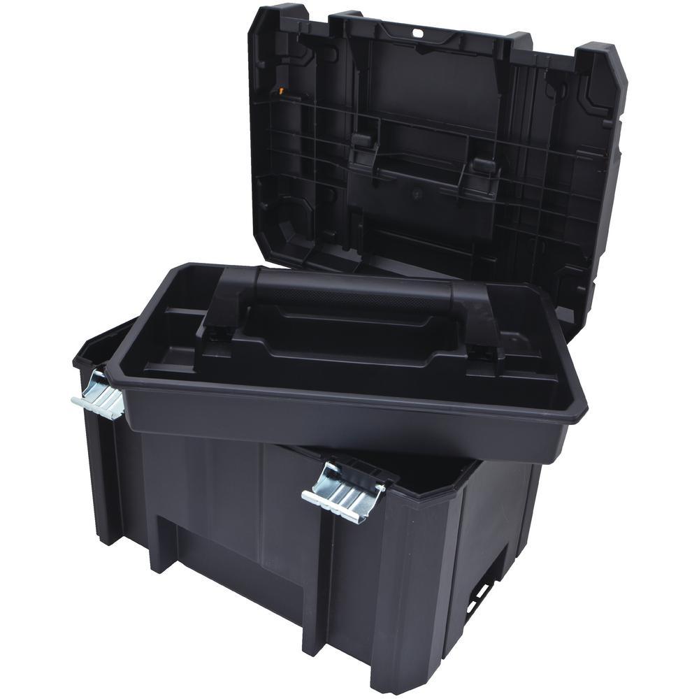 TSTAK VI 17 in. Stackable Deep Tool Storage Box - Super Arbor