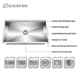 All-in-One Undermount Stainless Steel 27 in. Single Bowl Kitchen Workstation Sink with Faucet and Accessories Kit - Super Arbor