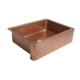 Corbet All-in-One Farmhouse Apron-Front Copper 30 in. Single Bowl Kitchen Sink with Pfister Bronze Faucet and Strainer
