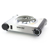 Single Burner Stainless Steel 9 in. Electric Buffet Range Hot Plate