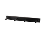 15.5 in. L Decorative White 4-Peg Wall Mount Wood Rack