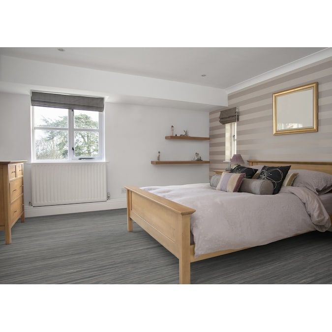 Forbo Flooring Systems Marmoleum Cinch Loc Seal Black Glacier 10-mm T x 12-in W x 36-in L Waterproof Wood Plank Laminate Flooring (20.34-sq ft / Carton)