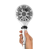 5-Spray 5 in. Single Wall Mount Handheld Shower Head in Chrome - Super Arbor