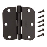 3-1/2 in. x 5/8 in. Radius Oil-Rubbed Bronze Smooth Action Door Hinge