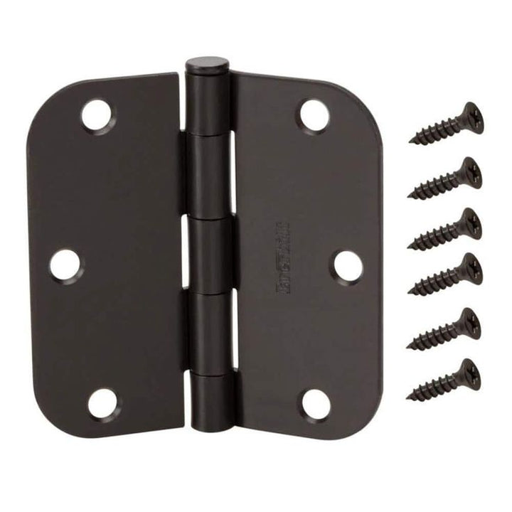 3-1/2 in. x 5/8 in. Radius Oil-Rubbed Bronze Smooth Action Door Hinge