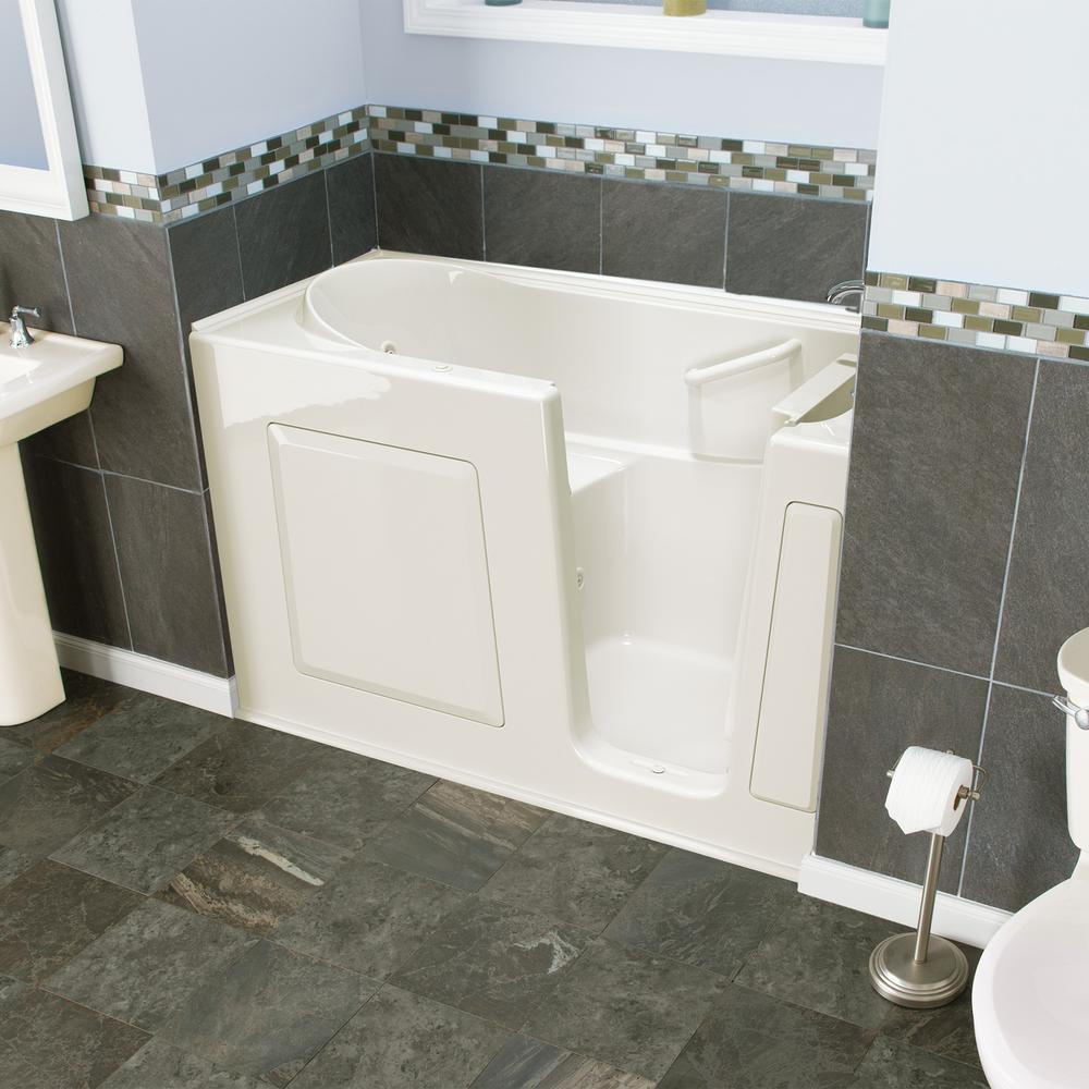 Value Series 60 in. Walk-In Whirlpool Bathtub in Biscuit - Super Arbor
