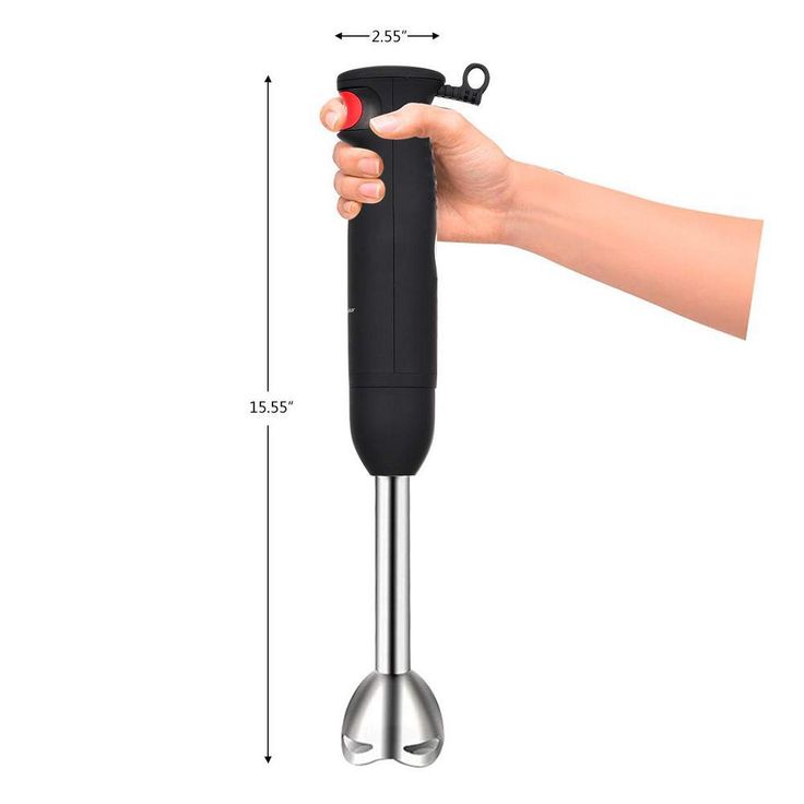 8-Speed 500-Watt Black Stainless Steel Control 5-in-1 Multi-Purpose Immersion Hand Blender Set