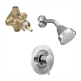Align Single-Handle 1-Spray Shower Faucet Trim Kit with Valve in Chrome (Valve Included)