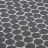 Jeffrey Court Thunderhead Gray 12.25 in. x 11.375 in. x 6 mm Penny Round Matte Porcelain Wall and Floor Mosaic Tile