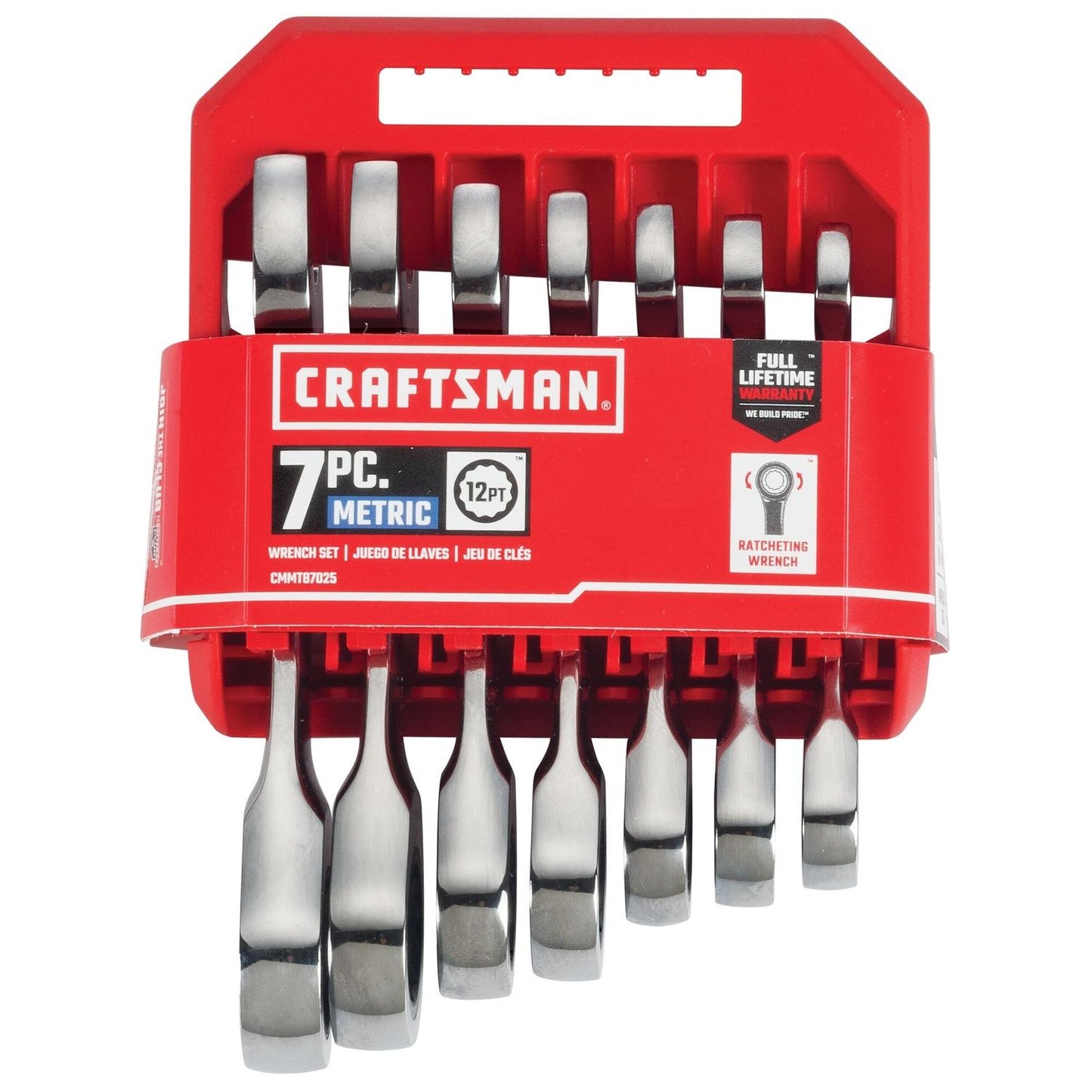 Craftsman Metric Stubby Ratcheting Combination Wrench Set, 7 pc