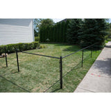 Everbilt 1-3/8 in. Dia x 10 ft. 6 in. 17-Gauge Galvanized Steel Chain Link Fence Black Top Rail
