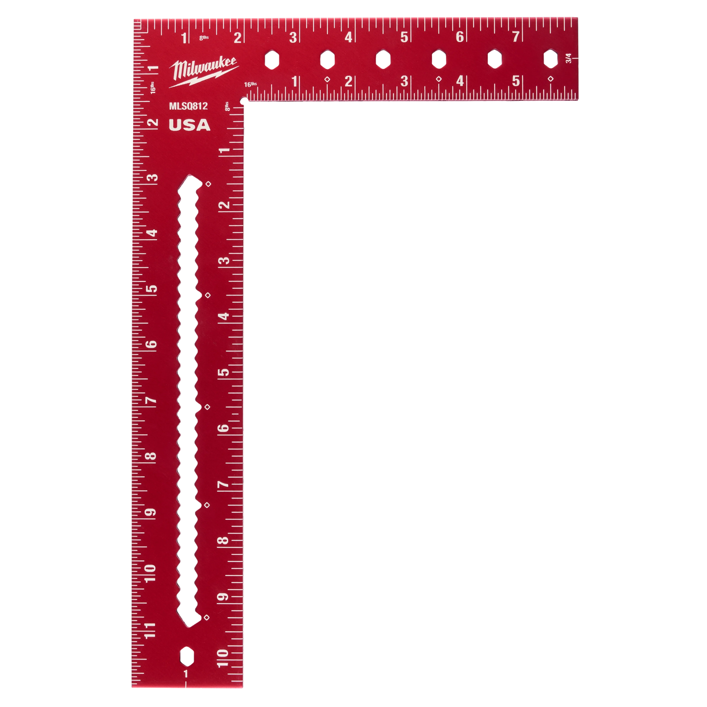 Milwaukee 8 in. x 12 in. Framing Square – Durable Anodized Aluminum, Laser-Etched Markings