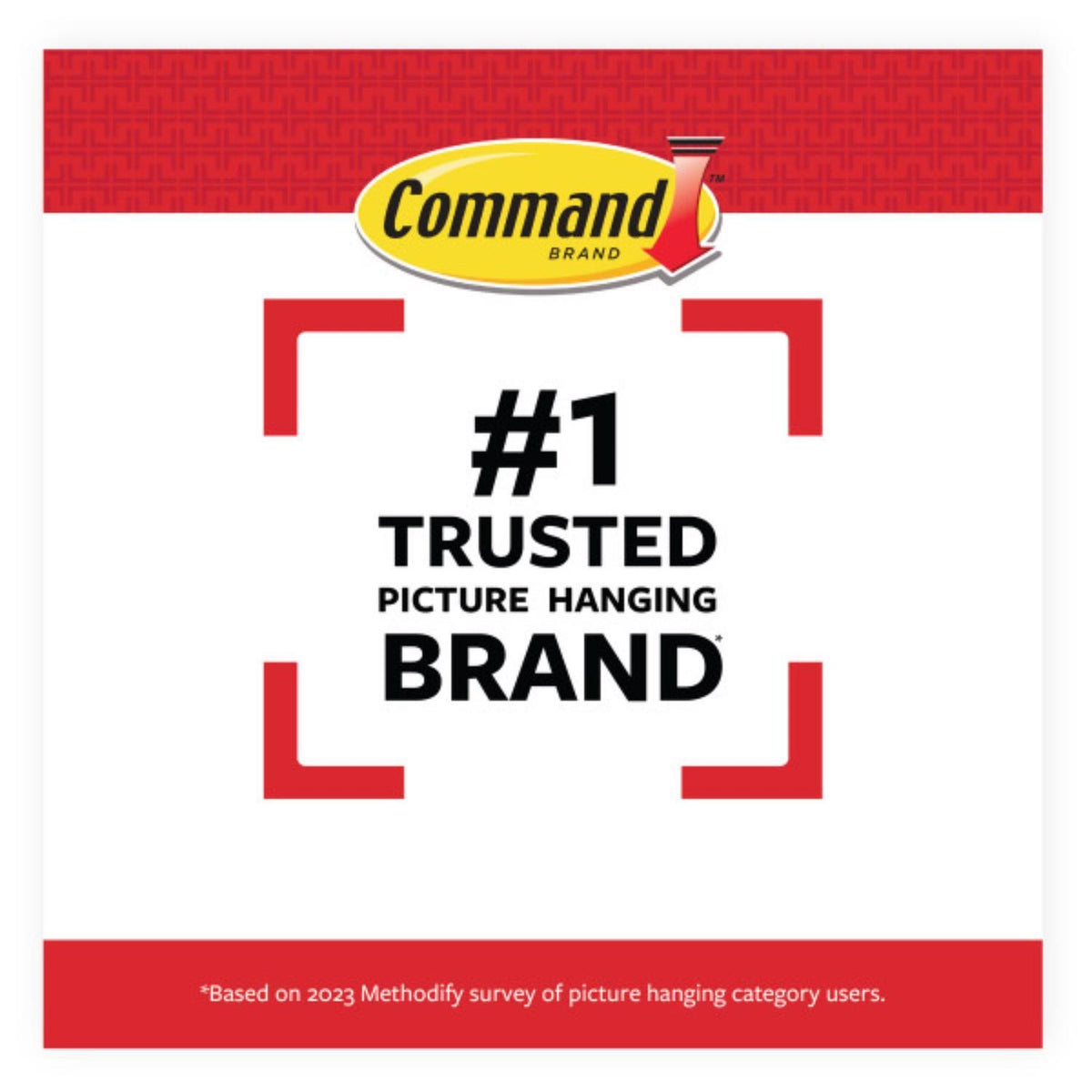 3M Command Plastic Coated White Canvas Picture Hanger, Large, 3 lb Capacity, 1 Pack