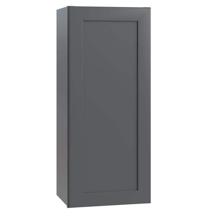 Home Decorators Collection Newport 18 in. W x 12 in. D x 36 in. H Assembled Plywood Wall Kitchen Cabinet in Deep Onyx with Soft Close