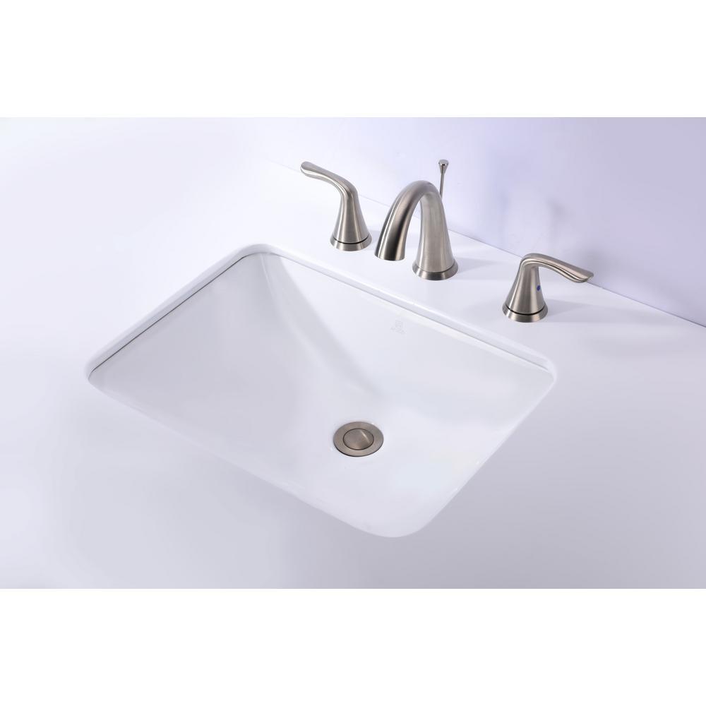 Dahlia Series 7.5 in. Ceramic Undermount Sink Basin in White - Super Arbor