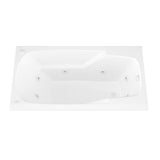 Coral 6 ft. Rectangular Drop-in Whirlpool Bathtub in White - Super Arbor