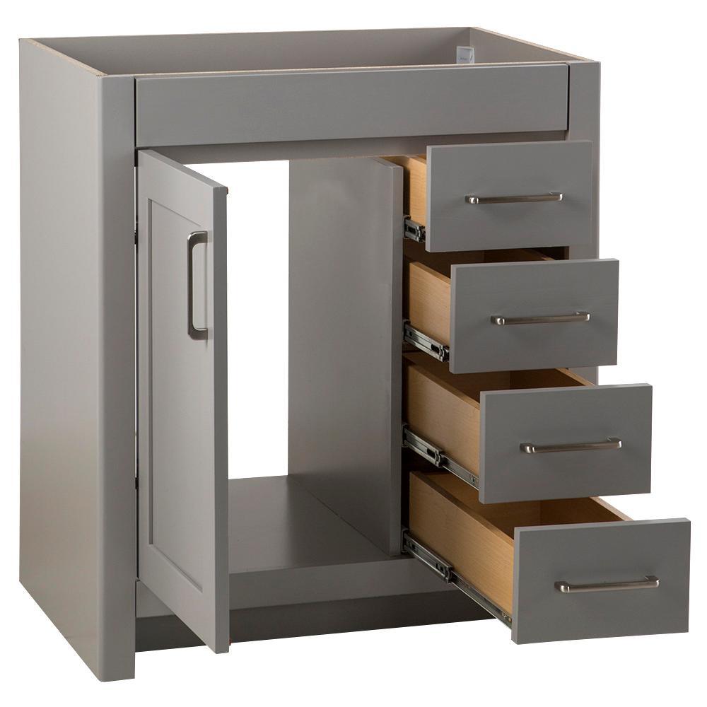 Westcourt 30 in. W x 21 in. D Bathroom Vanity Cabinet Only in Sterling Gray - Super Arbor