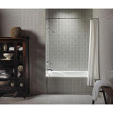 Hourglass 5 ft. Left-Hand Drain Alcove Bath Tub in White - Super Arbor