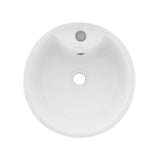 Swiss Madison Monaco Circular Basin Pedestal Sink in Glossy White