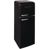 7.6 cu.ft. Retro Mini Refrigerator with Dual Door and True Freezer in Black - Super Arbor