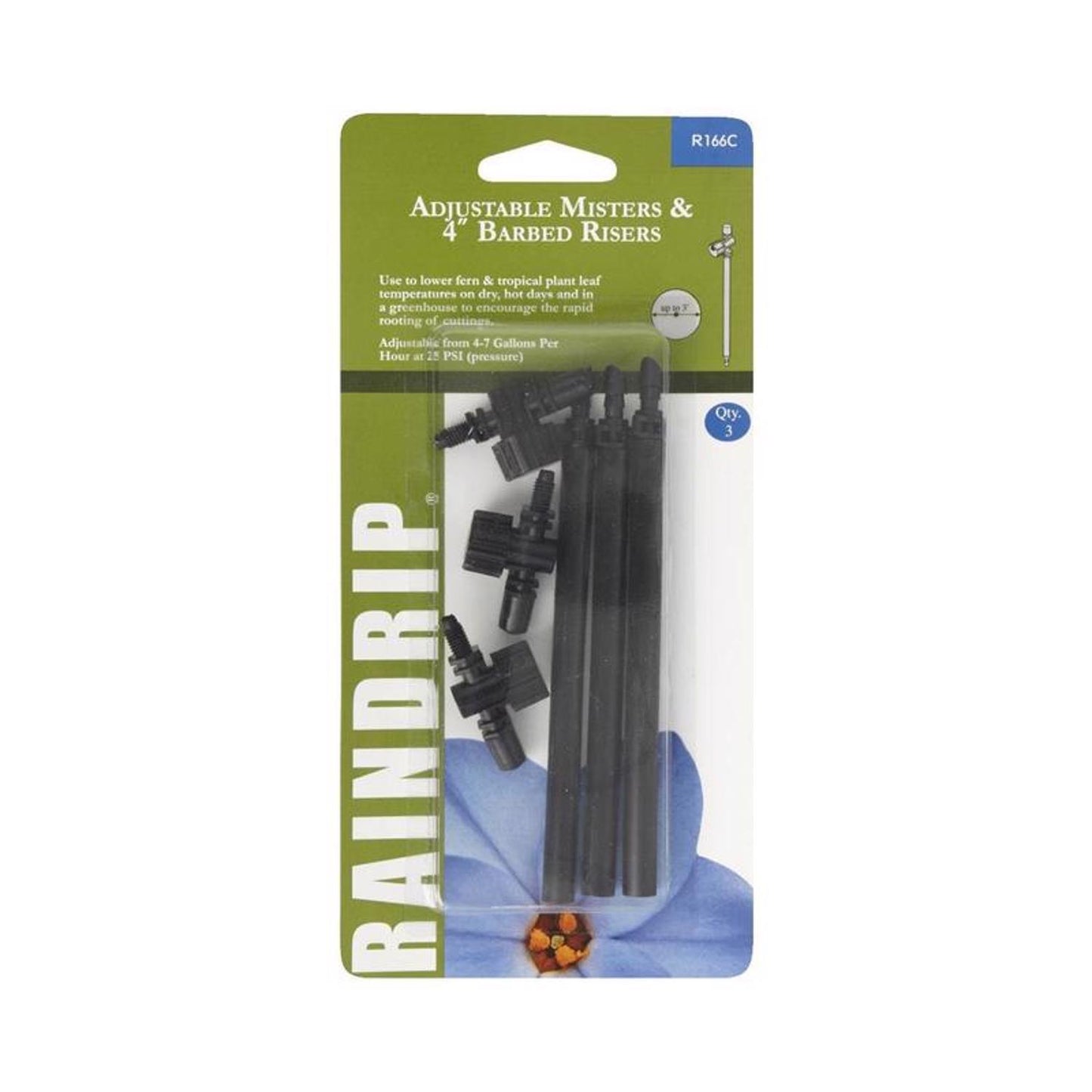 Raindrip Full-Circle Adjustable Micro Spray Mister with 4 in. Barbed Riser, 7 GPH (3-Pack)