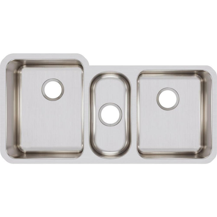 Lustertone Undermount Stainless Steel 40 in. Triple Bowl Kitchen Sink - Super Arbor