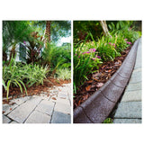 4 ft. Brown Rubber Curb Landscape Edging (4-Pack) - Super Arbor
