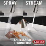 Lenta Single-Handle Pull-Down Sprayer Kitchen Faucet with ShieldSpray Technology SpotShield Stainless - Super Arbor
